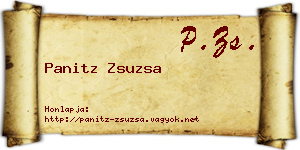 Panitz Zsuzsa névjegykártya